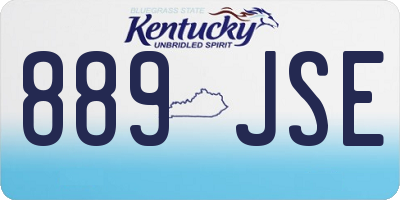 KY license plate 889JSE