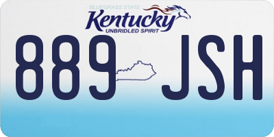 KY license plate 889JSH
