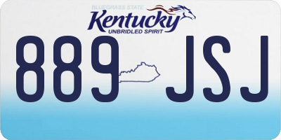 KY license plate 889JSJ