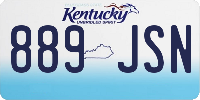 KY license plate 889JSN