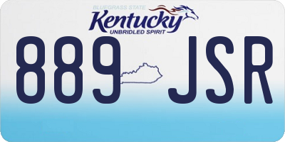 KY license plate 889JSR