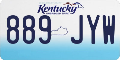 KY license plate 889JYW