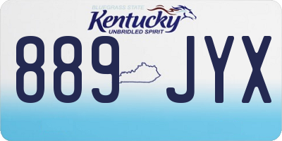 KY license plate 889JYX