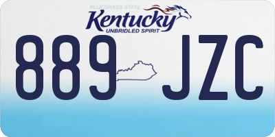 KY license plate 889JZC