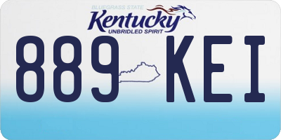 KY license plate 889KEI
