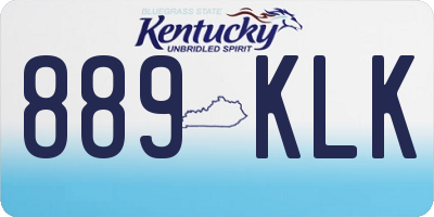 KY license plate 889KLK