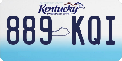 KY license plate 889KQI