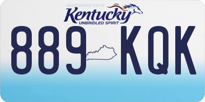 KY license plate 889KQK