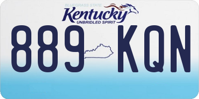 KY license plate 889KQN