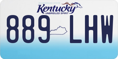 KY license plate 889LHW