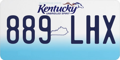 KY license plate 889LHX