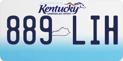 KY license plate 889LIH