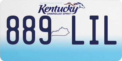 KY license plate 889LIL