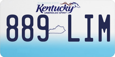 KY license plate 889LIM