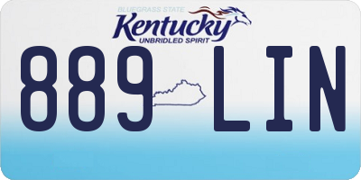 KY license plate 889LIN