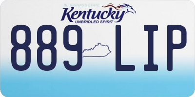 KY license plate 889LIP