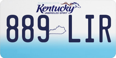 KY license plate 889LIR