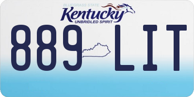 KY license plate 889LIT