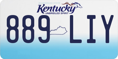KY license plate 889LIY