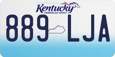 KY license plate 889LJA