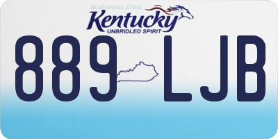 KY license plate 889LJB