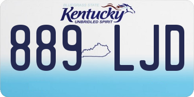KY license plate 889LJD