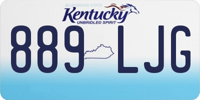 KY license plate 889LJG