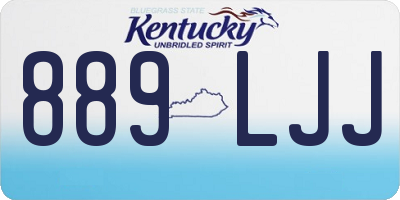 KY license plate 889LJJ