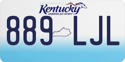 KY license plate 889LJL