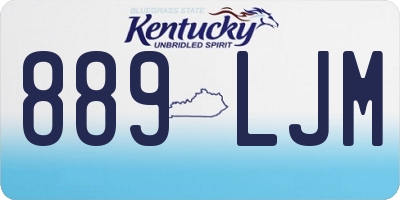 KY license plate 889LJM