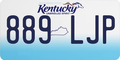 KY license plate 889LJP