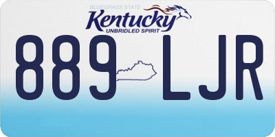 KY license plate 889LJR