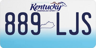 KY license plate 889LJS