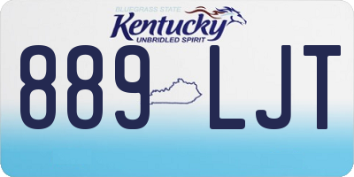 KY license plate 889LJT
