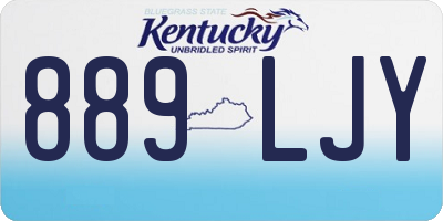 KY license plate 889LJY