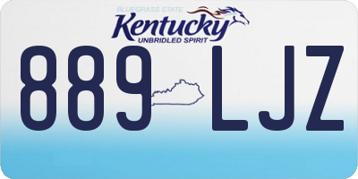 KY license plate 889LJZ