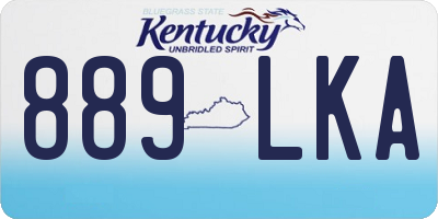 KY license plate 889LKA