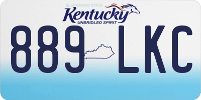 KY license plate 889LKC