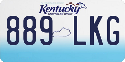 KY license plate 889LKG