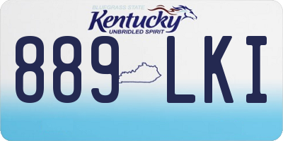 KY license plate 889LKI