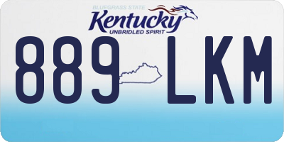 KY license plate 889LKM