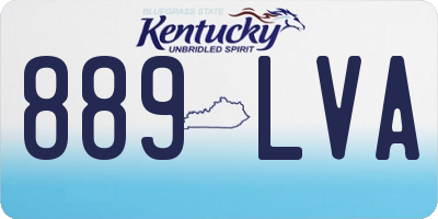 KY license plate 889LVA