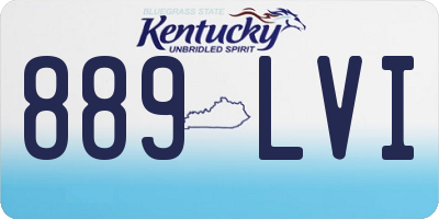 KY license plate 889LVI