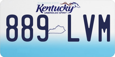 KY license plate 889LVM