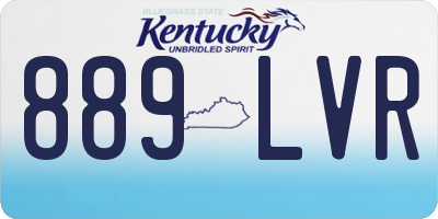 KY license plate 889LVR
