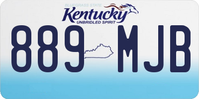 KY license plate 889MJB