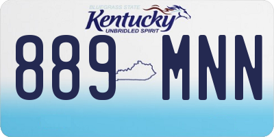 KY license plate 889MNN