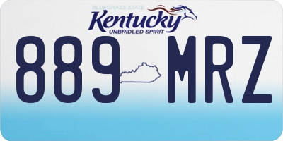 KY license plate 889MRZ
