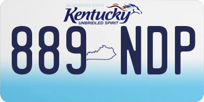 KY license plate 889NDP