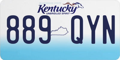 KY license plate 889QYN